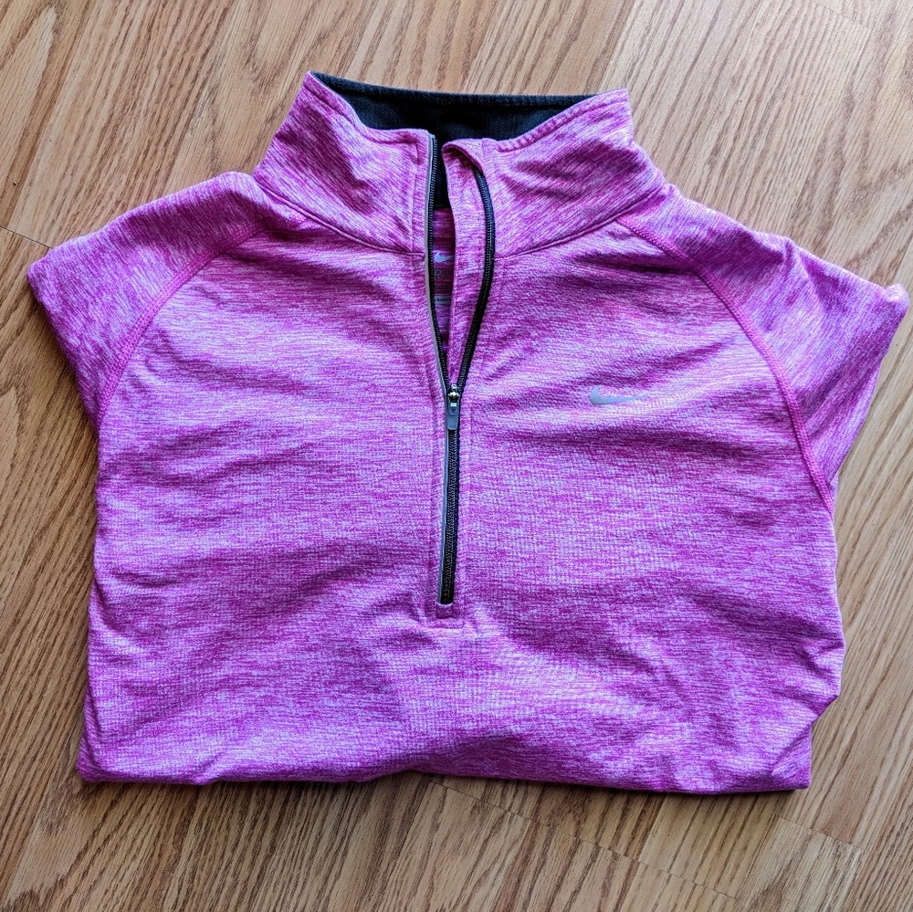 Pink Nike half zip
